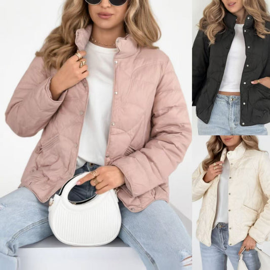 Lightweight Retro Stand-up Collar Thermal Cotton-padded Jacket