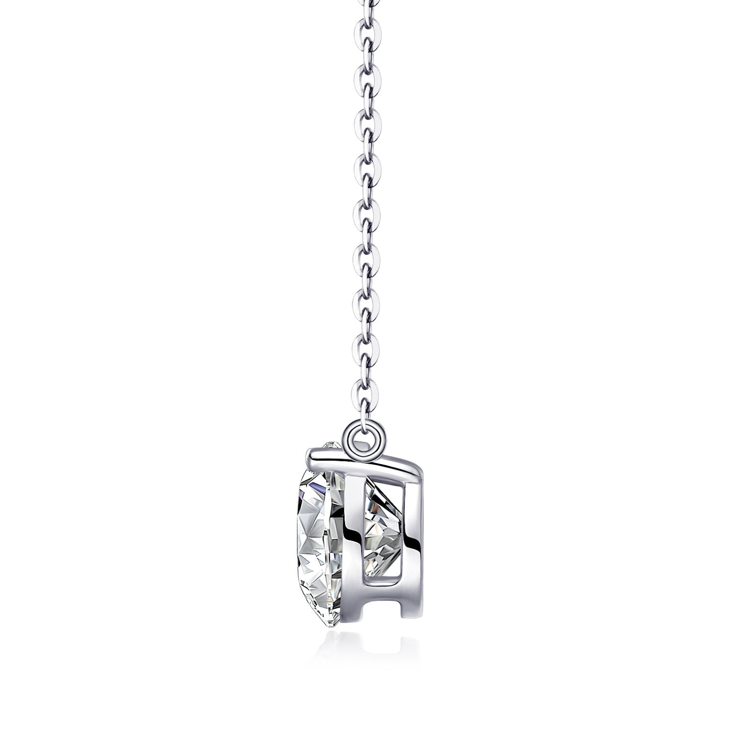 Love Of Time - A Fashionable And Luxurious Diamond Jewelry Piece Set With 2-carat Moissan Diamond S925 Sterling Silver And Platinum-plated Pendant