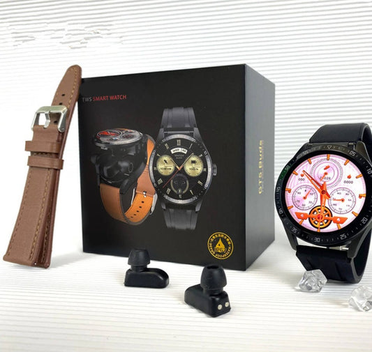 2 In 1 HI-FI Wireless Earphones Men Smart Watch