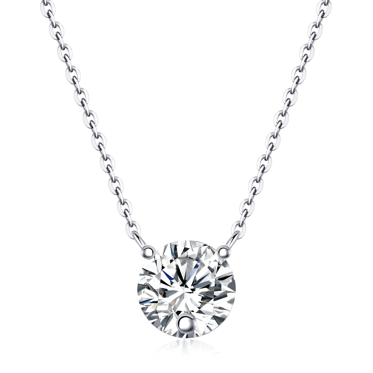 Love Of Time - A Fashionable And Luxurious Diamond Jewelry Piece Set With 2-carat Moissan Diamond S925 Sterling Silver And Platinum-plated Pendant